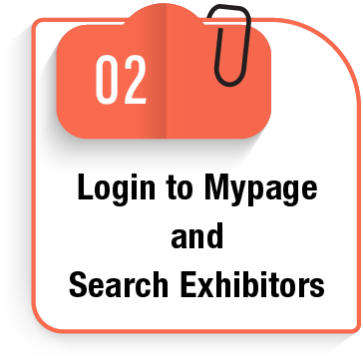02 Login to Mypage and  Search Exhibitors 