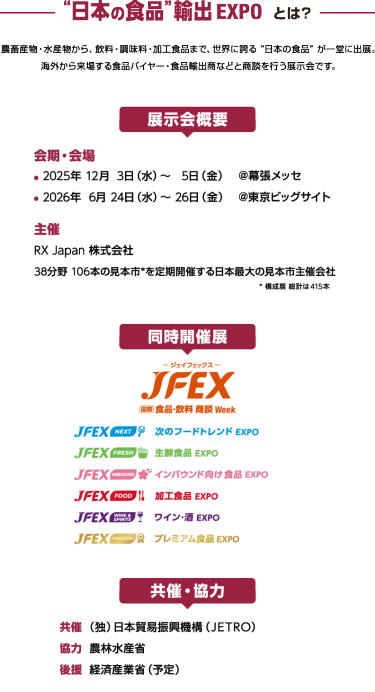 "日本の食品"輸出 EXPとは？